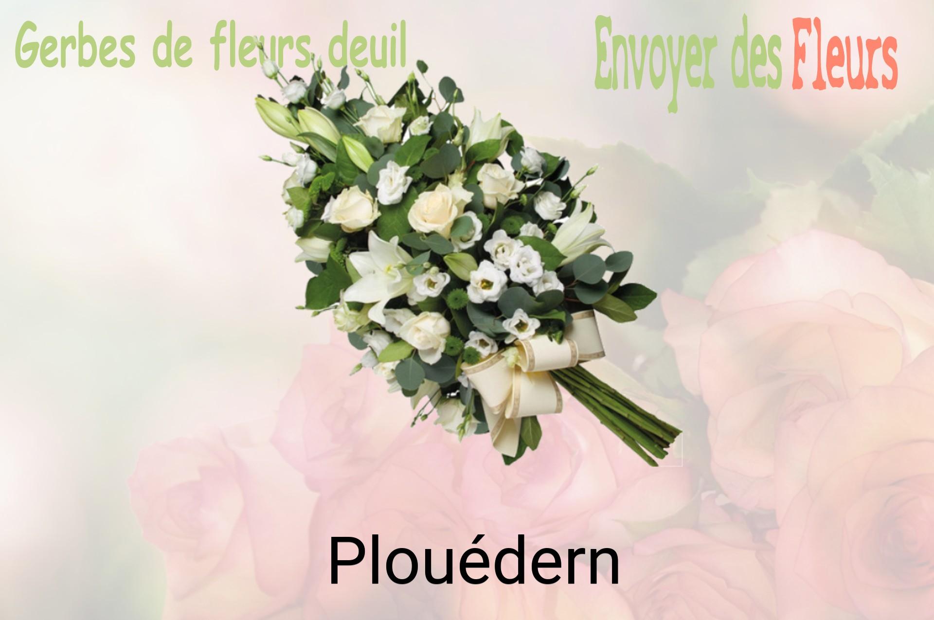 Gerbe de fleurs de deuil livrée à Plouédern